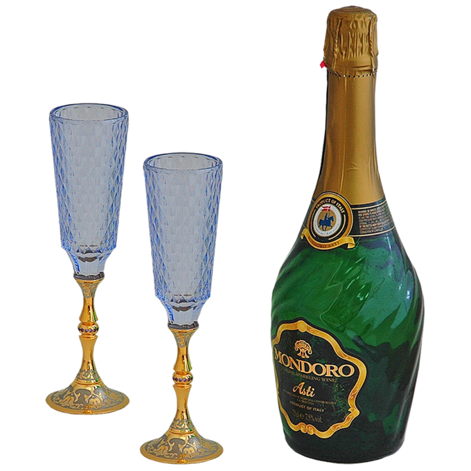 Набор Эксклюзив — Бутылка Шампанского, Два Фужера