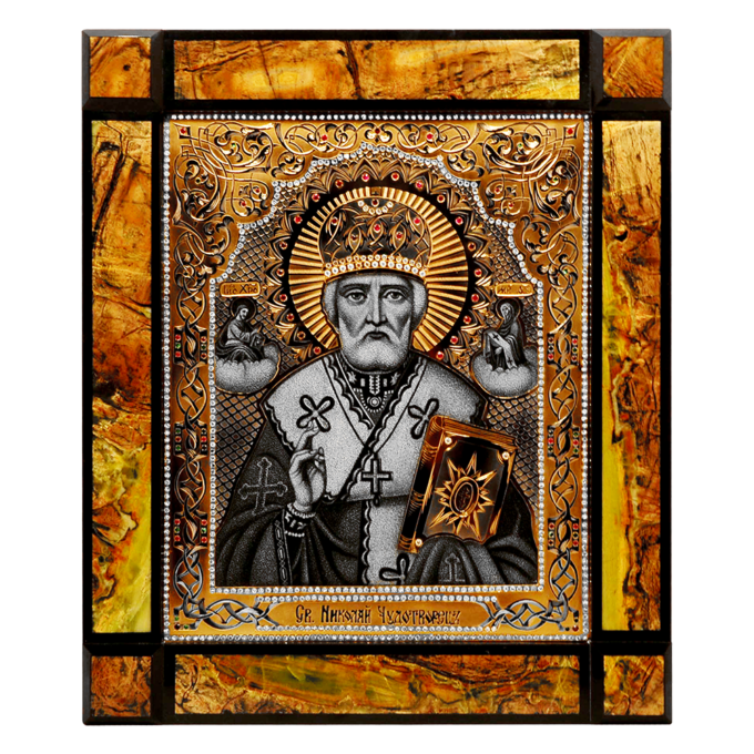 Икона Златоуст — Николай Чудотворец