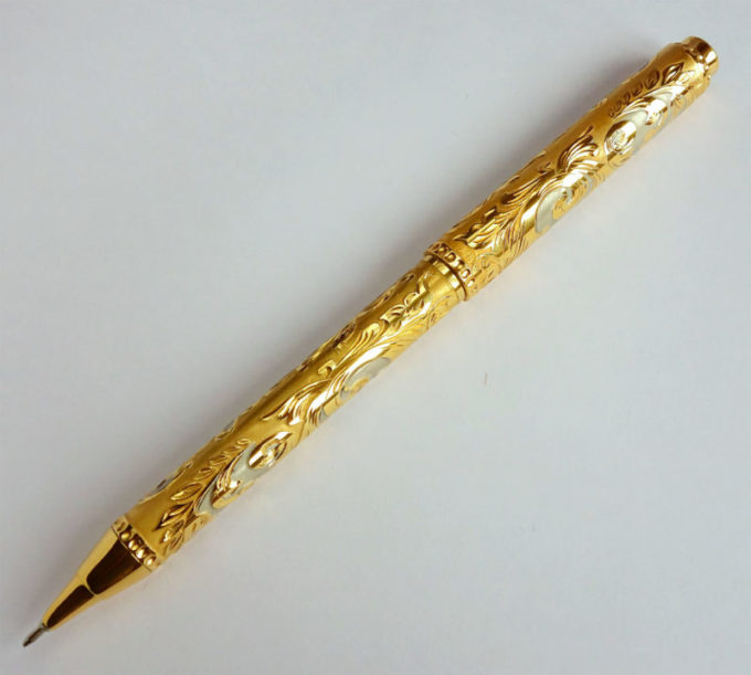 Набор Визитница кожаная, ручка украшенная