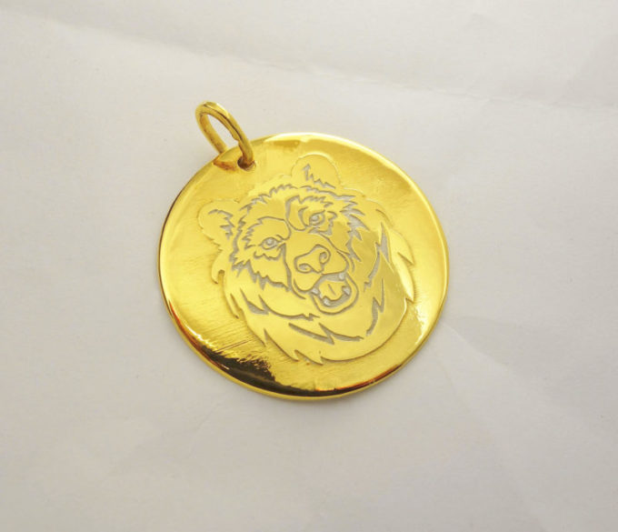 Медальон Медведь анфас